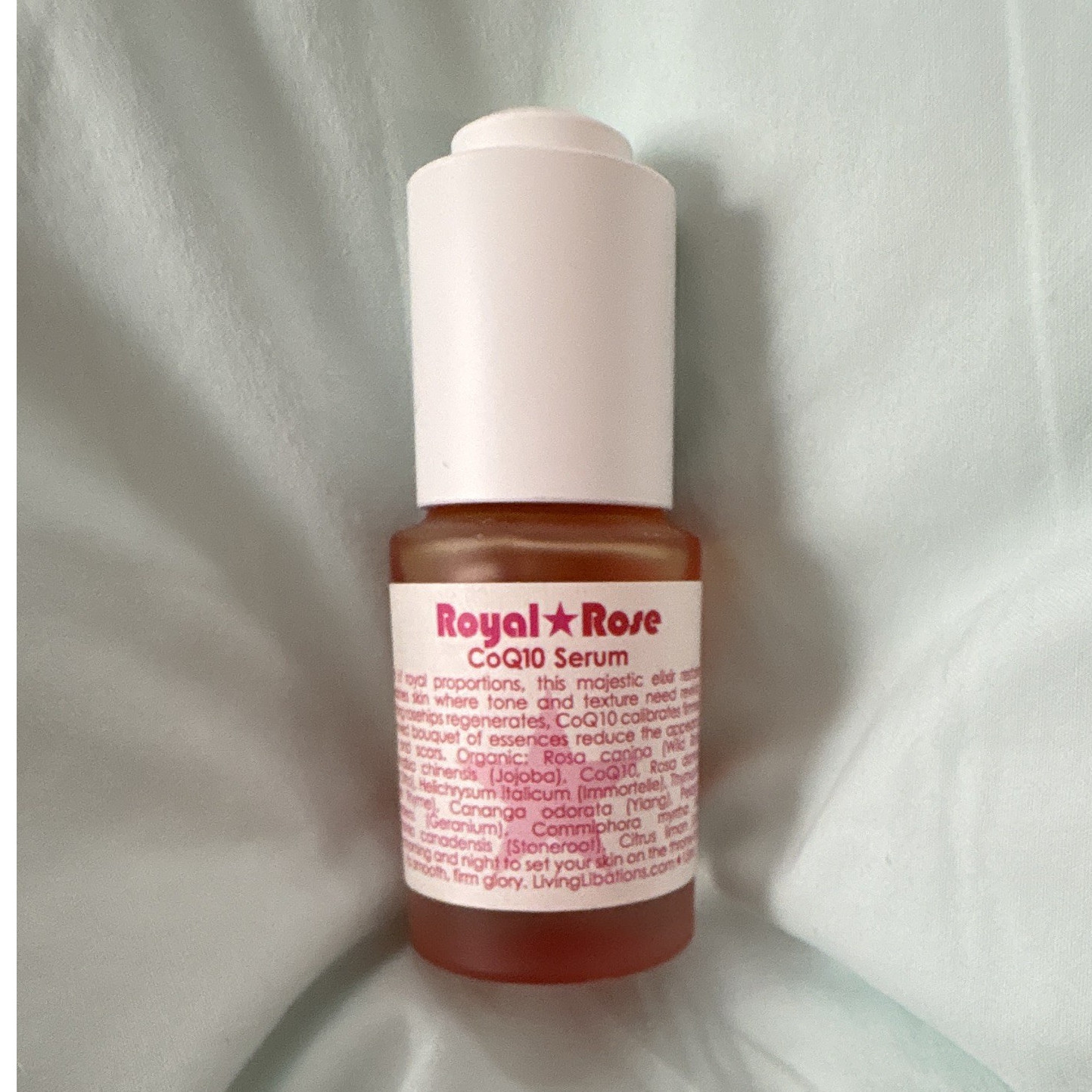 Living Libations Royal Rose CoQ10 Serum Firming Face Serum Formulation