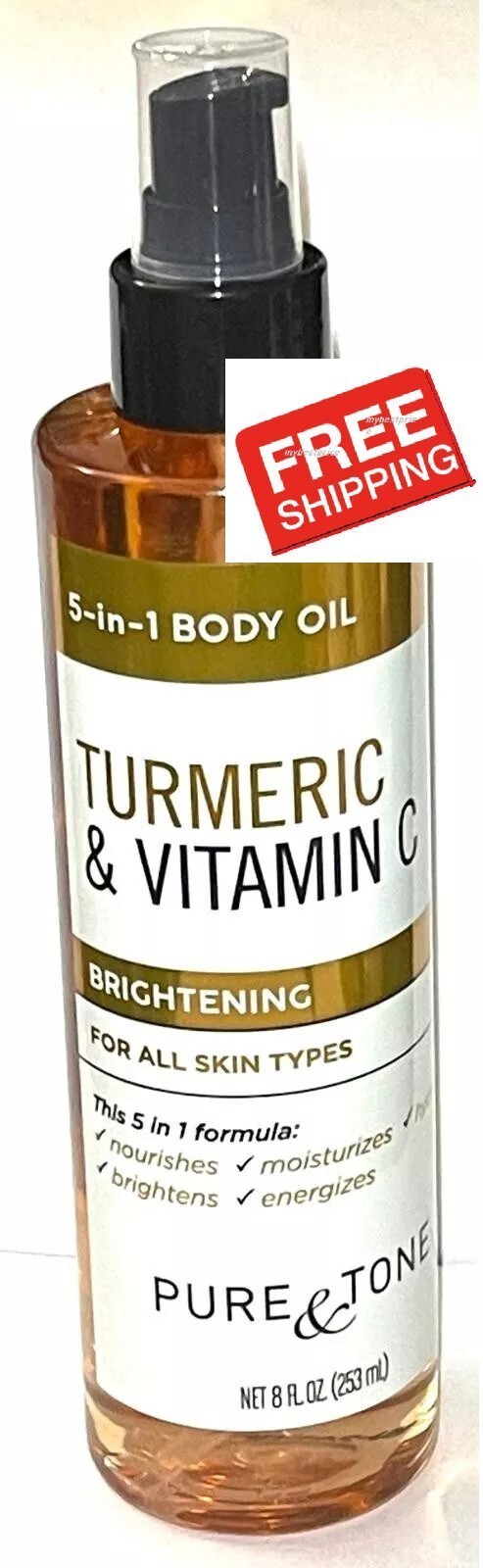 Turmeric & Vitamin C Brightening 5-1 Body Oil – Nourishes, energizes, Brightens