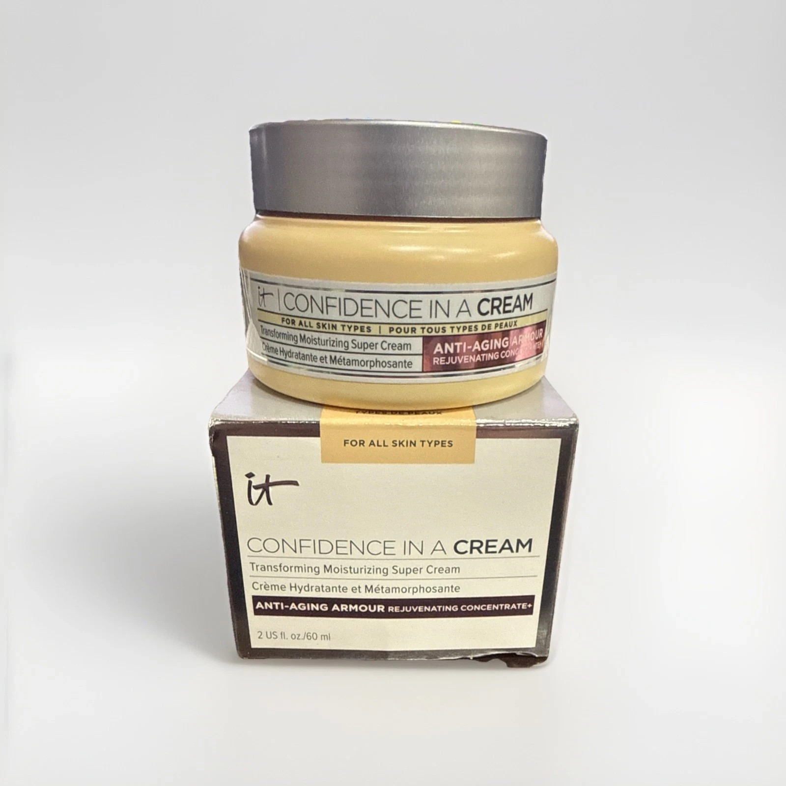 IT Cosmetics Confidence in a Cream Moisturizer 2 oz / 60 ml NIB