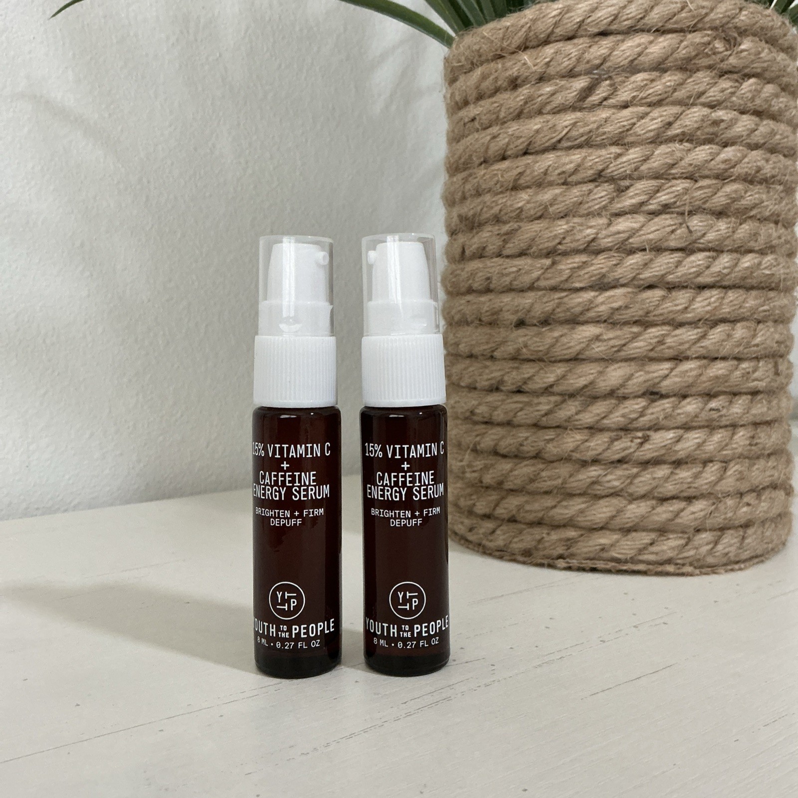 Youth to the People LOT OF 2 15% Vitamin C + Caffeine Energy Serum – 8ml – NEW