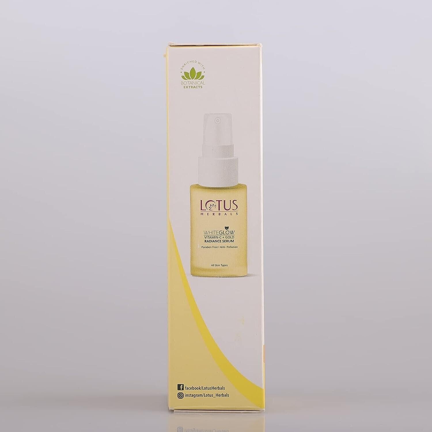 Lotus Herbals WhiteGlow Vitamin C and Gold Radiance Face Serum 30ml,