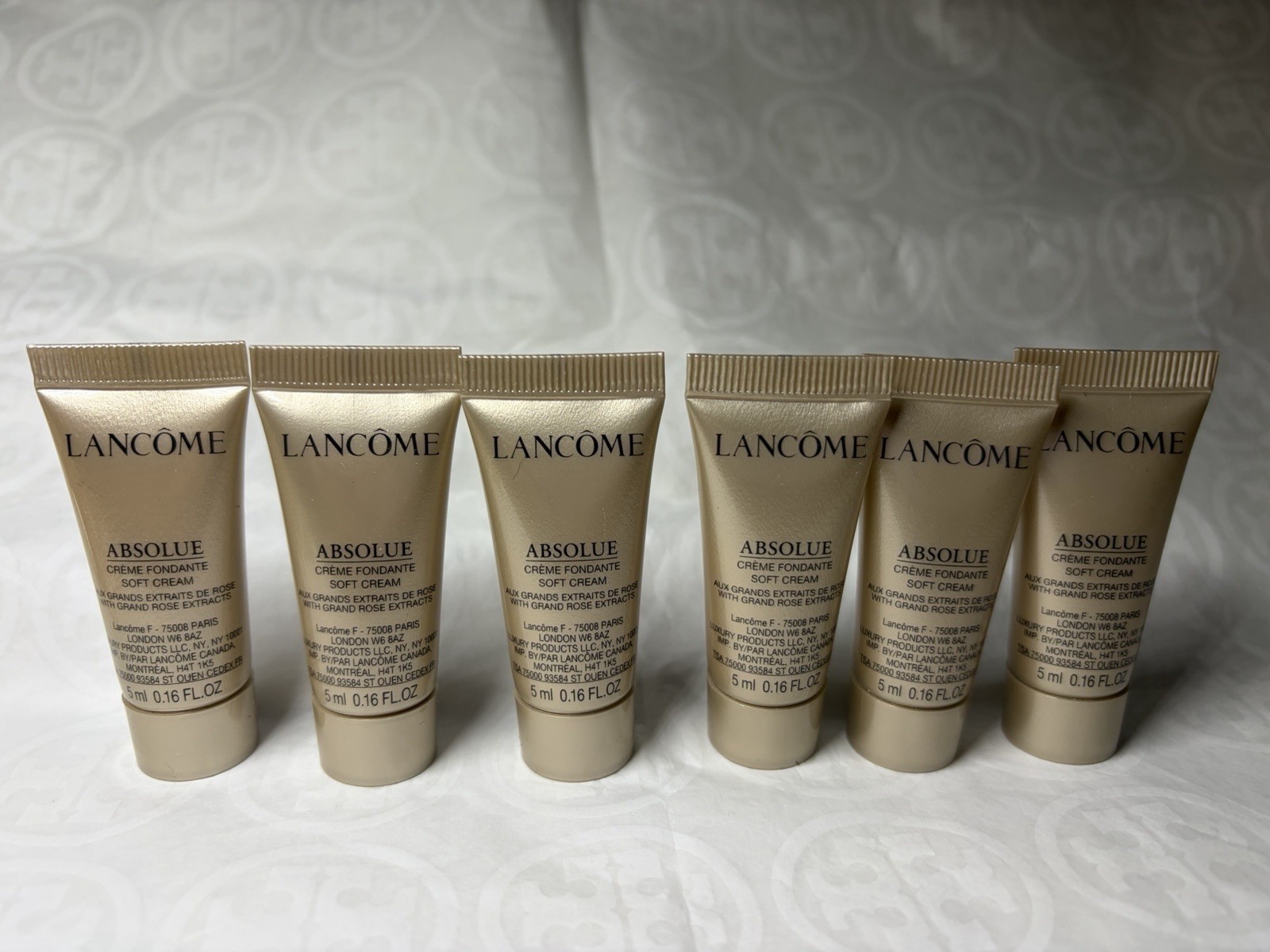 6x Lancome Absolue Soft Cream with Grand Rose Extracts 5ml Each Total 30ml New