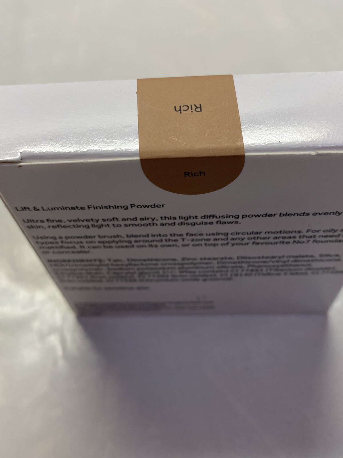 New! No7 LIFT & LUMINATE Triple Action Translucent Finishing Powder RICH .35oz