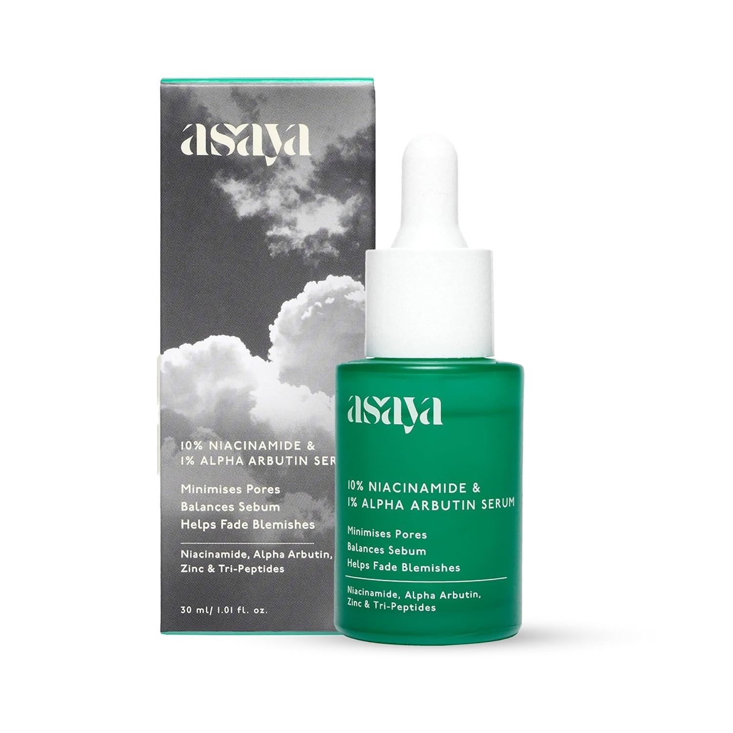 Asaya 10% Niacinamide Face Serum | With Alpha Arbutin & Zinc PCA | 30ml