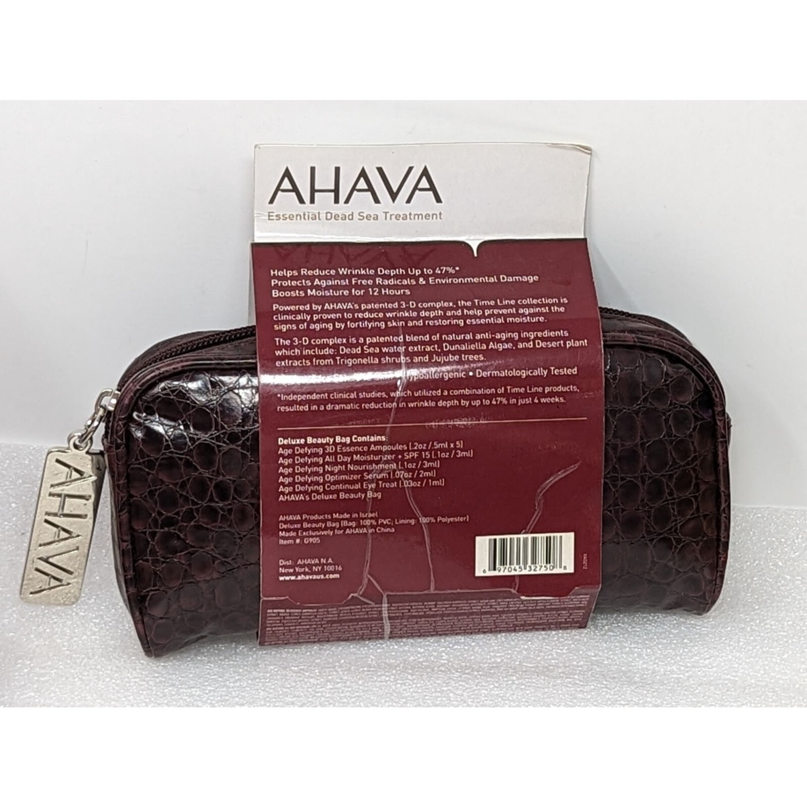 Ahava Deluxe Beauty Beauty Bag W/Samples From Time Line Age Defying Collection