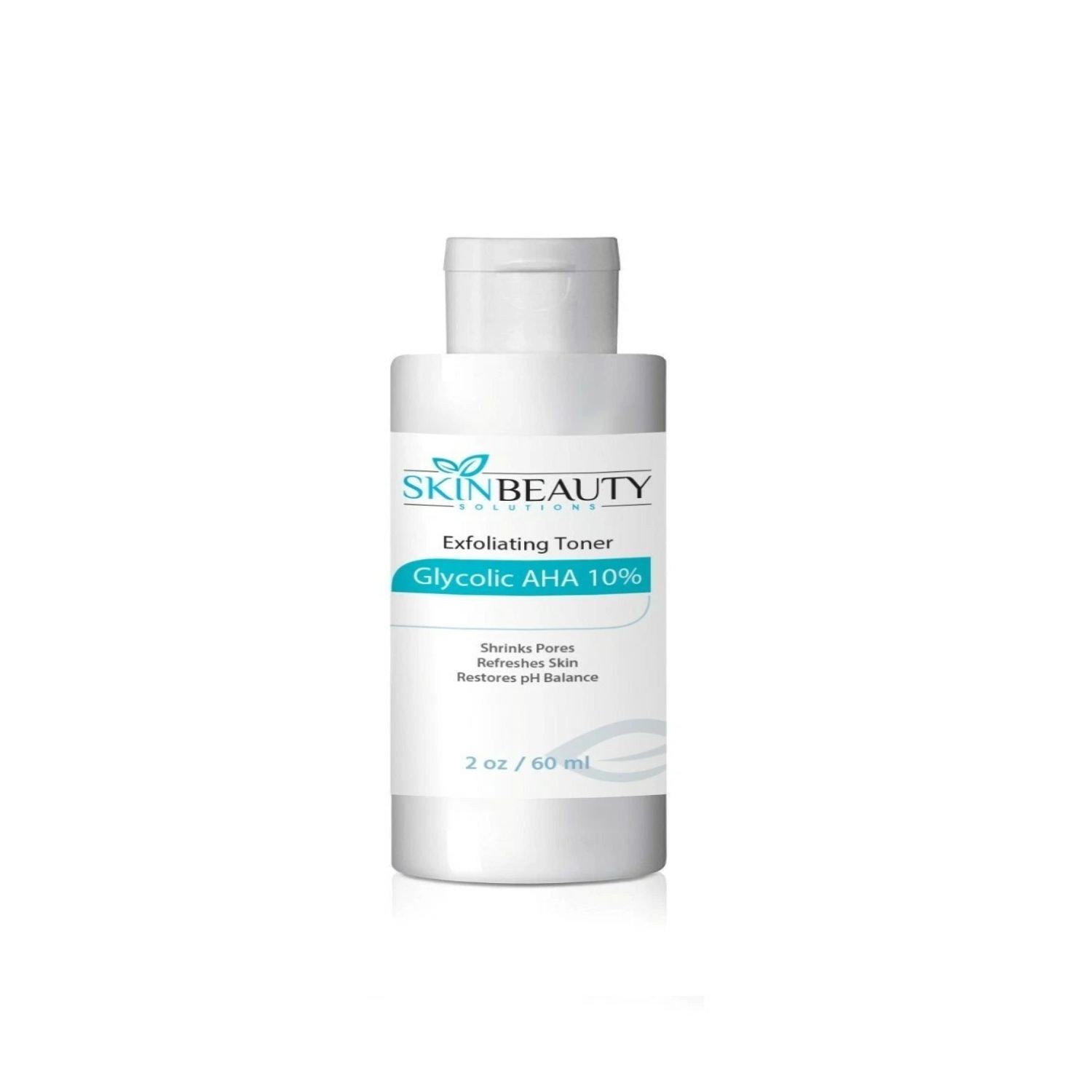 2 oz Exfoliating Glycolic Acid Skin Peel Toner for Large Pores, Acne, Wrinkles