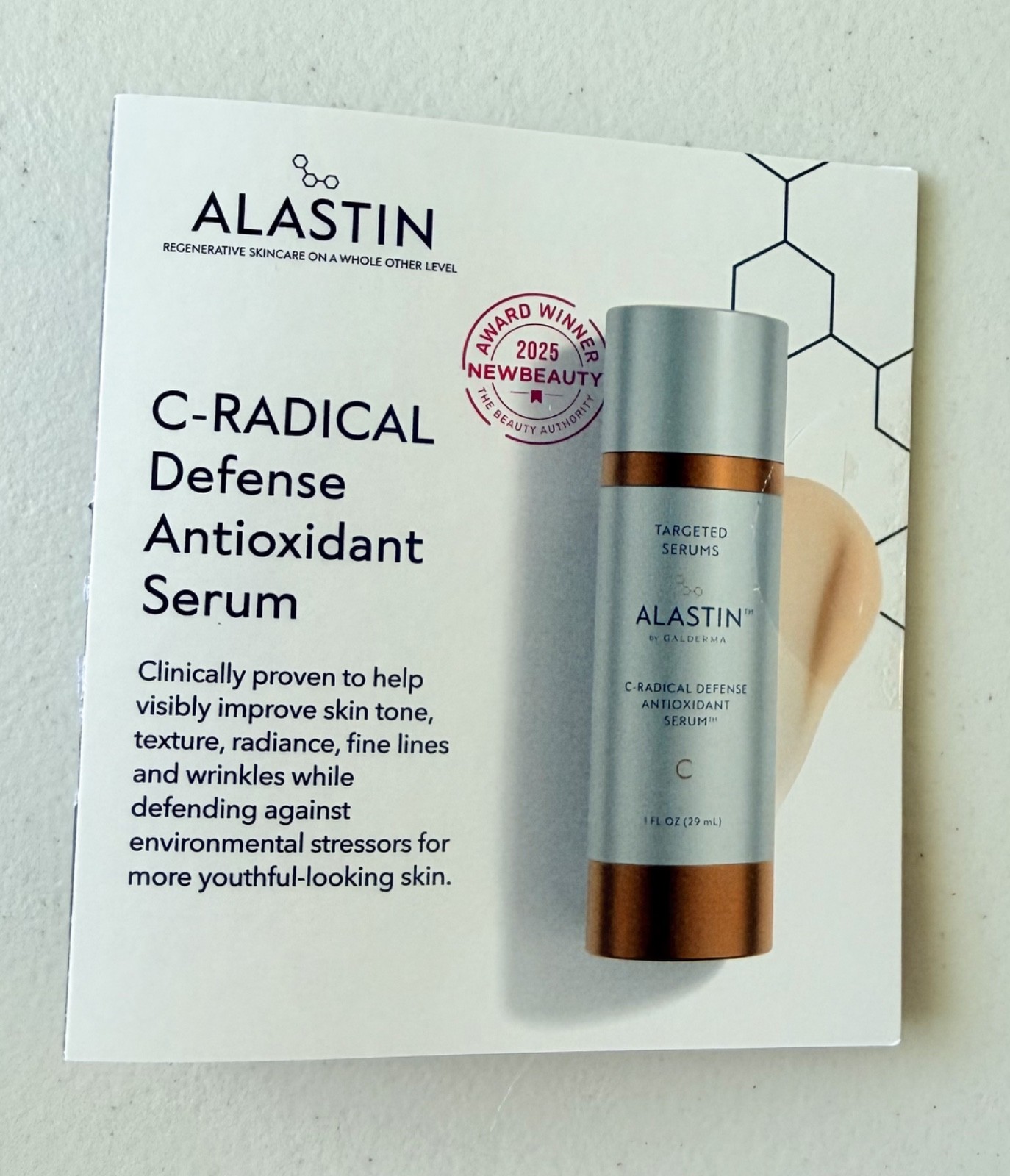 NEW Alastin Skincare C-Radical Defense Antioxidant Serum .13 fl oz Travel Size