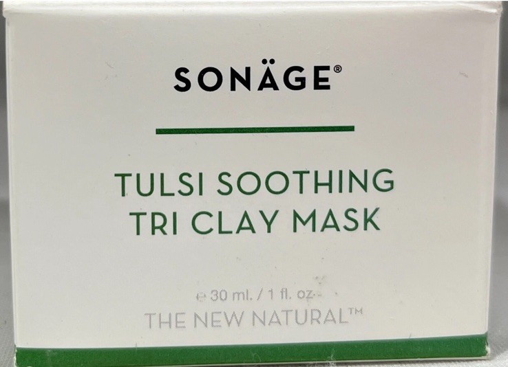 Sonage Tulsi Soothing Tri Clay Mask 30mL Cruelty/Paraben Free Calms Skin USA/NIB