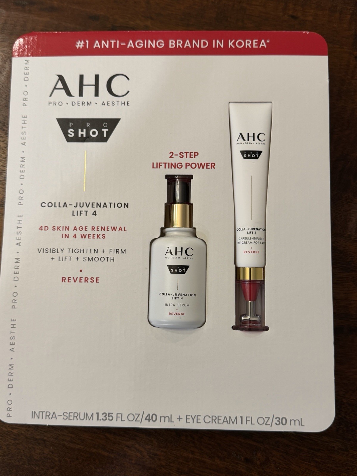 NEW AHC PRO SHOT COLLA – JUVENATION INTRA SERUM AND + EYE CREAM (1.35 OZ + 1 OZ)