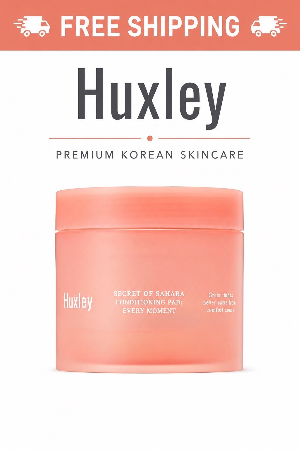 HUXLEY Moisturizing Ceramide Face Pads W/ Fermented Moroccan Cactus Water -60 CT