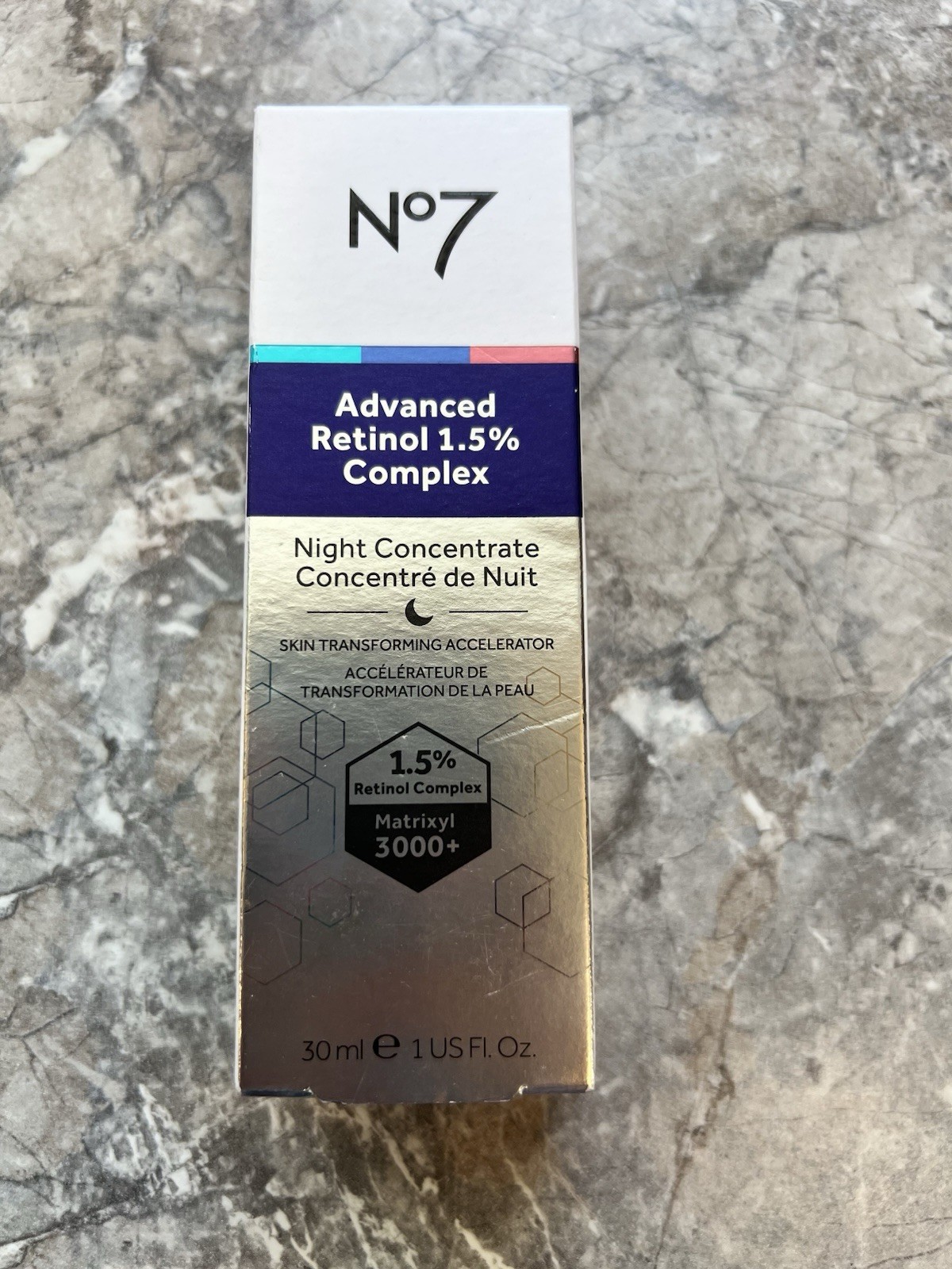 No7 Advanced Retinol 1.5% Complex Night Concentrate 30ml 1oz Serum NIB