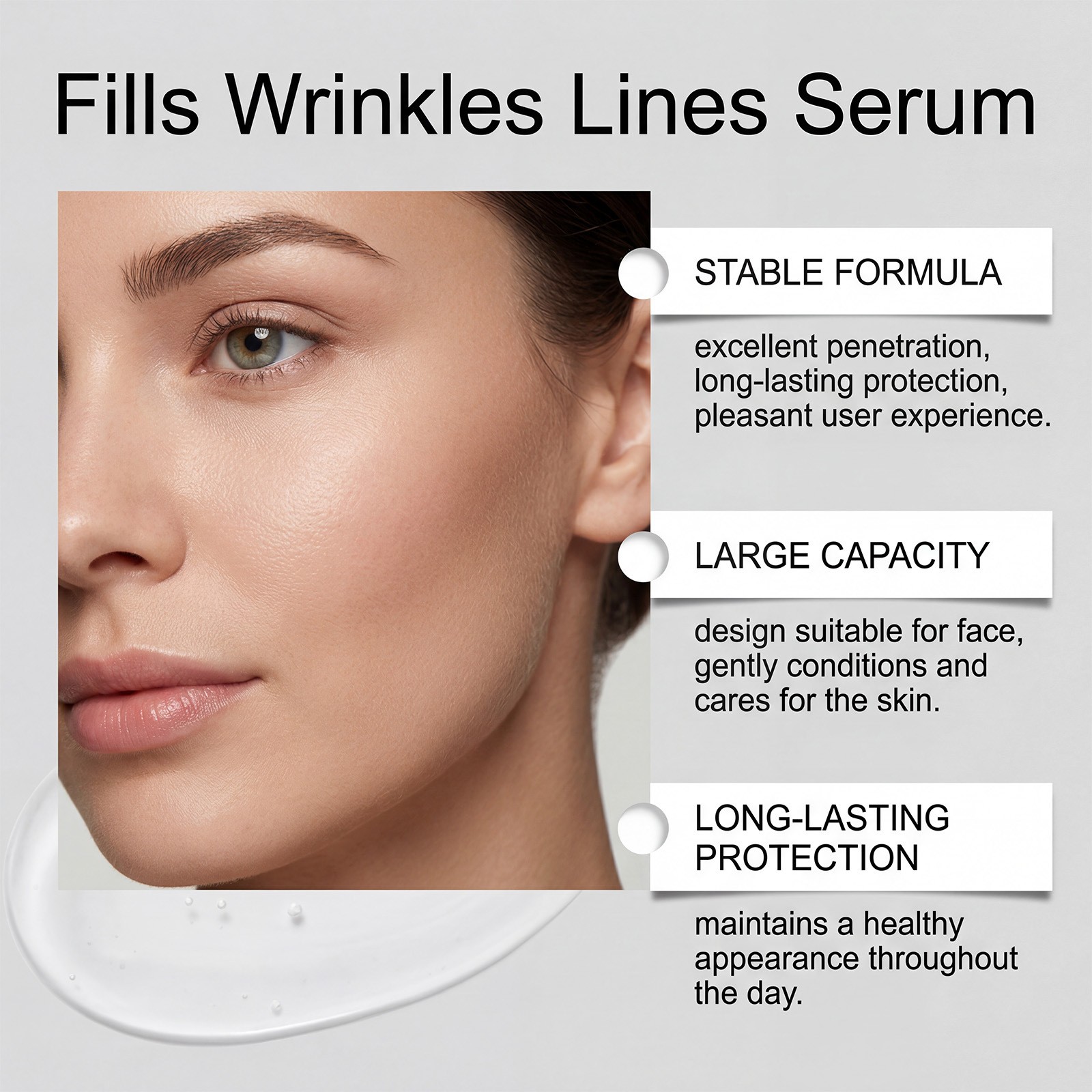 2PCS Skin Protect Serum Black Women Gentle Facial Skin Care Moisturizing Serum