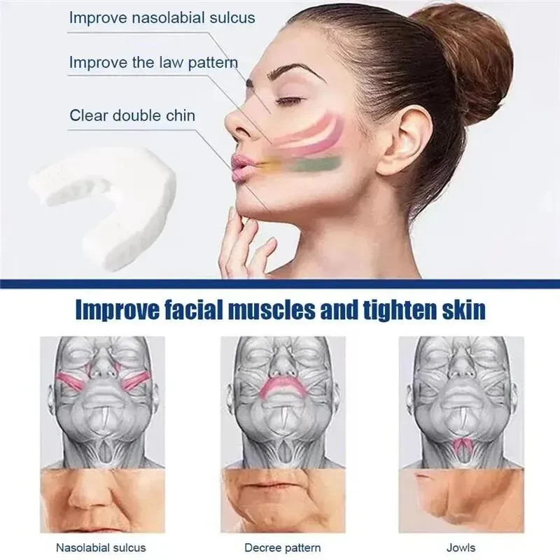U Shape Jaw Exerciser New Facial Mouth Jawline Face Fitness Muscle Chew Ball Bit