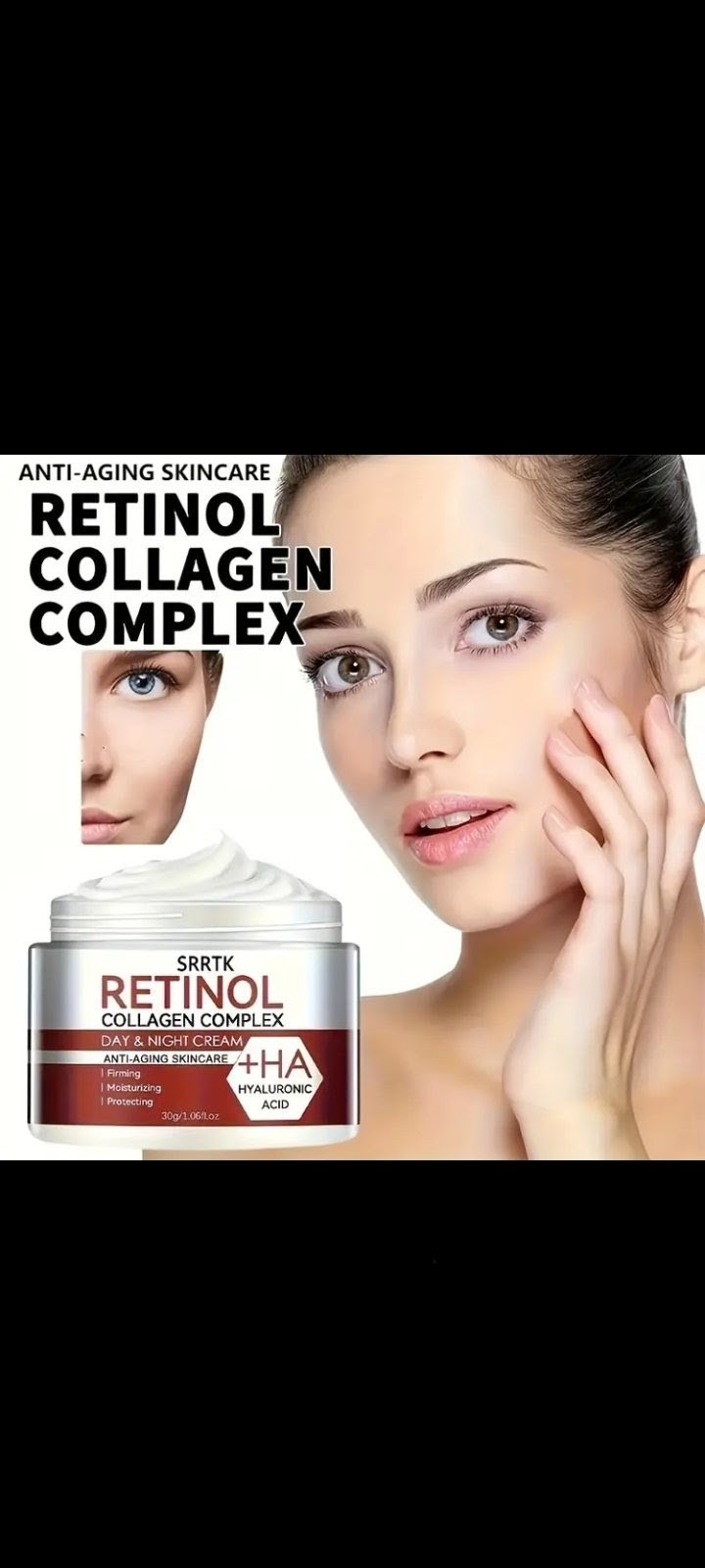 Retinol Collagen Day & Night Face Cream with Hyaluronic Acid & Vitamin E –…