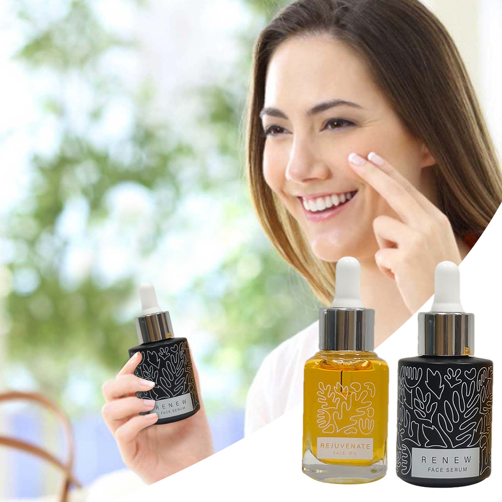 Naked and Thriving The Night Set of 2 Renew Rejuvenate 30ml Skincare^
