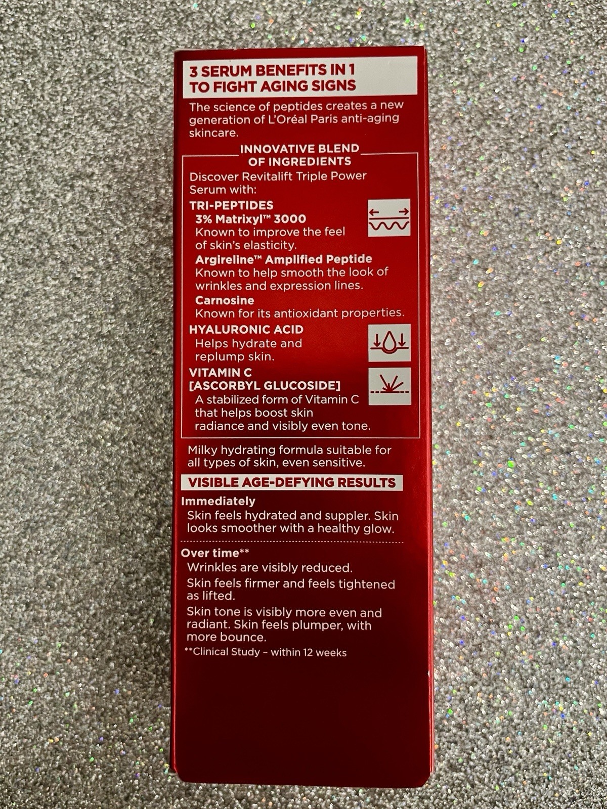 L’Oreal Paris Revitalift Triple Power Tri-Peptides Age-Defying Serum NEW IN BOX