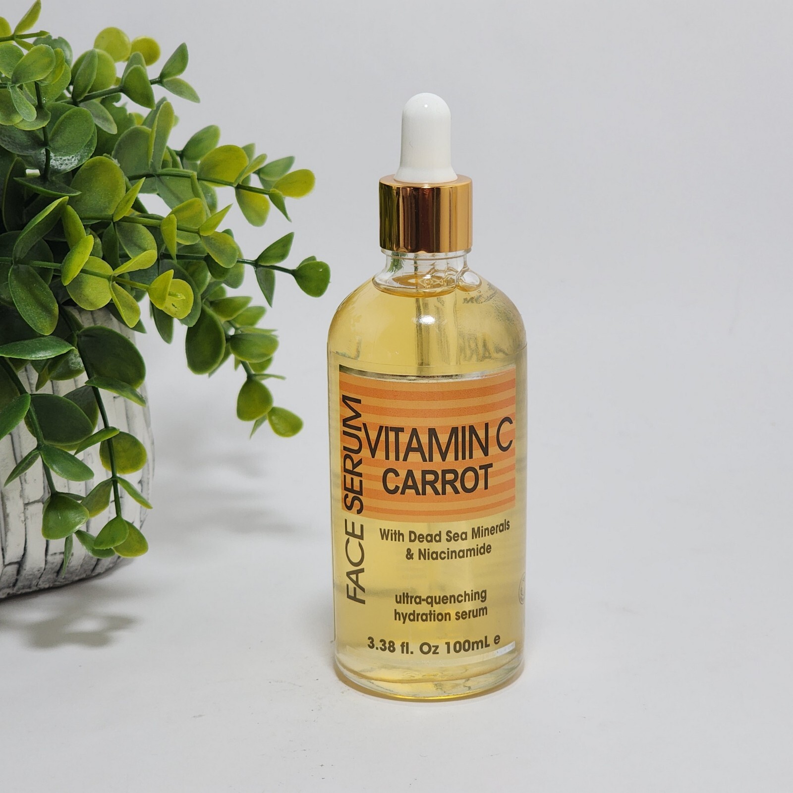Spa Cosmetics Vitamin C Carrot Face Serum Dead Sea Minerals Niacinamide 3.38 oz