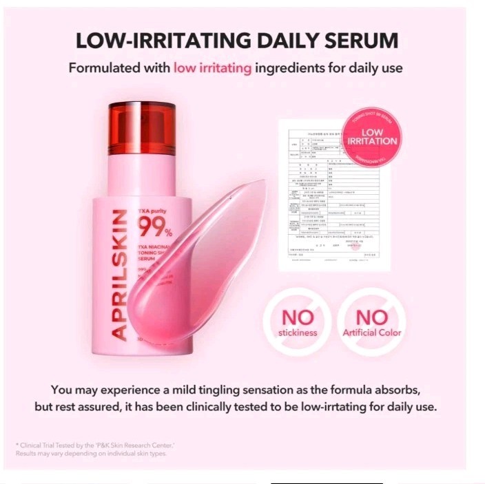 APRIL SKIN TXA Niacinamide Toning Shot 99 Serum 30ml Exp 5/28 New