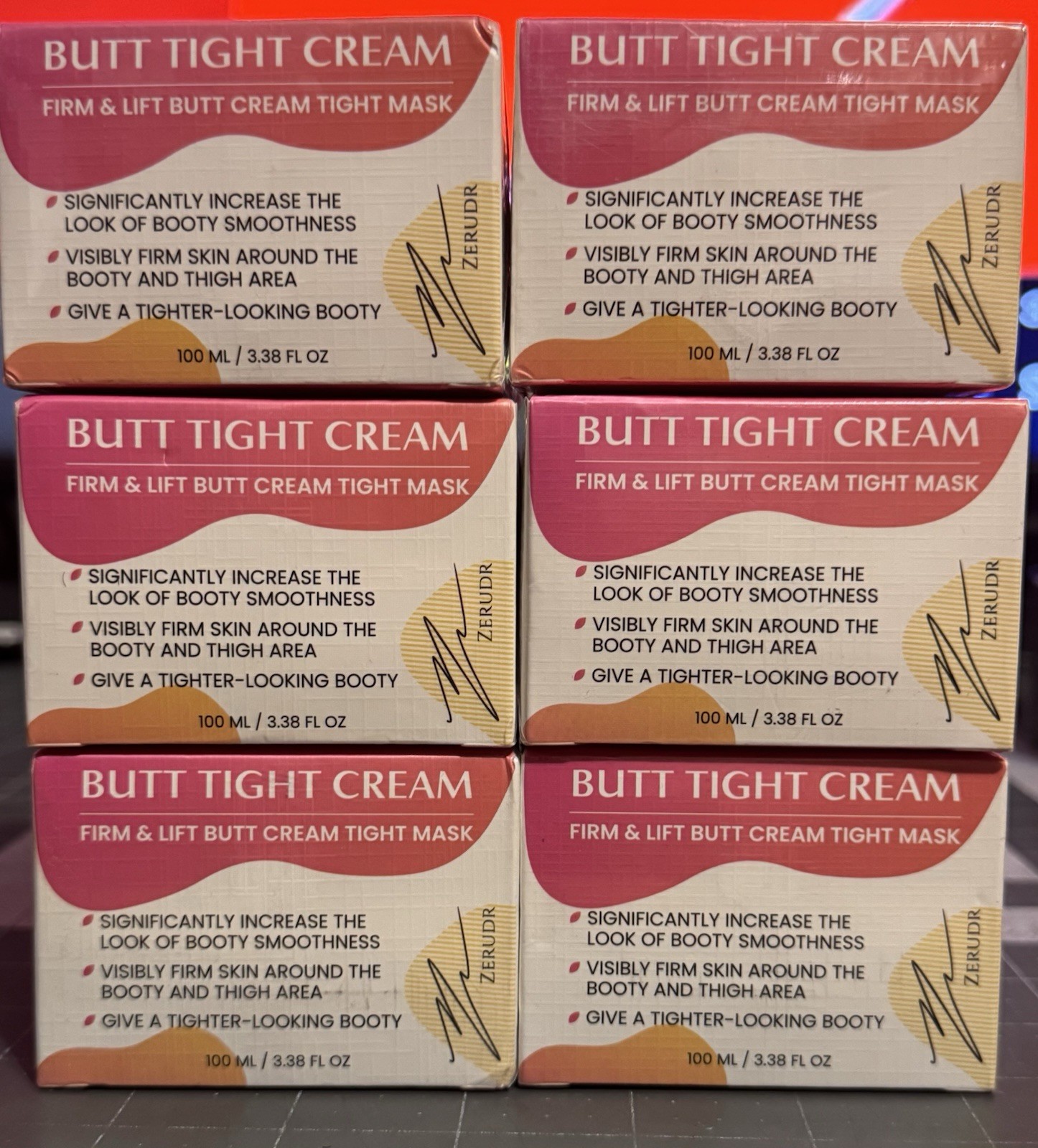 Lot Of 6 Butt TIGHT Lift Firm Cream – Tighten and Firm Booty, Reduce Loose Skin