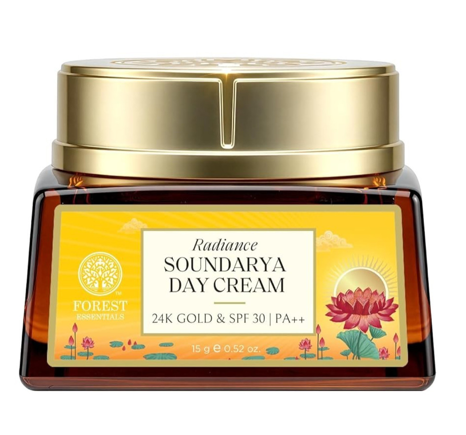 Forest Essentials Radiance Soundarya Day Cream with 24K Gold SPF 30 PA++ 15 gm