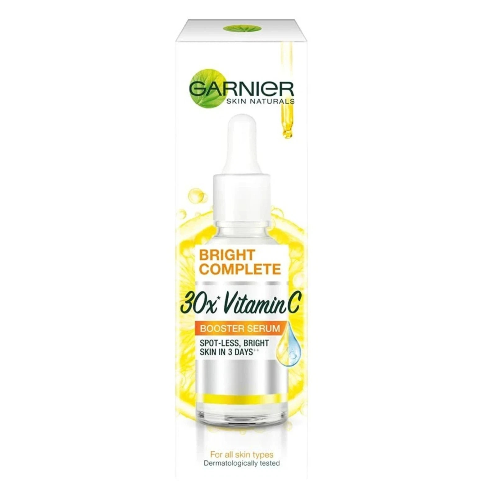 Garnier Bright Complete 30X Vitamin C Booster Face Serum Niacinamide Glow 30ml