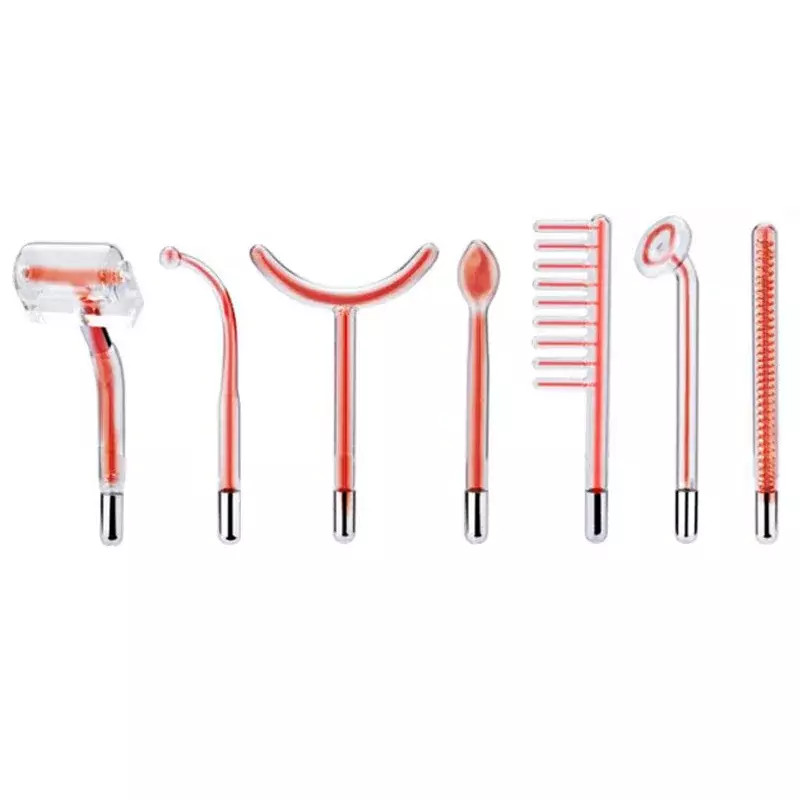 Purple Red Blue Replace Electrodes Glass Tube for Facial Body Massage Wand Home