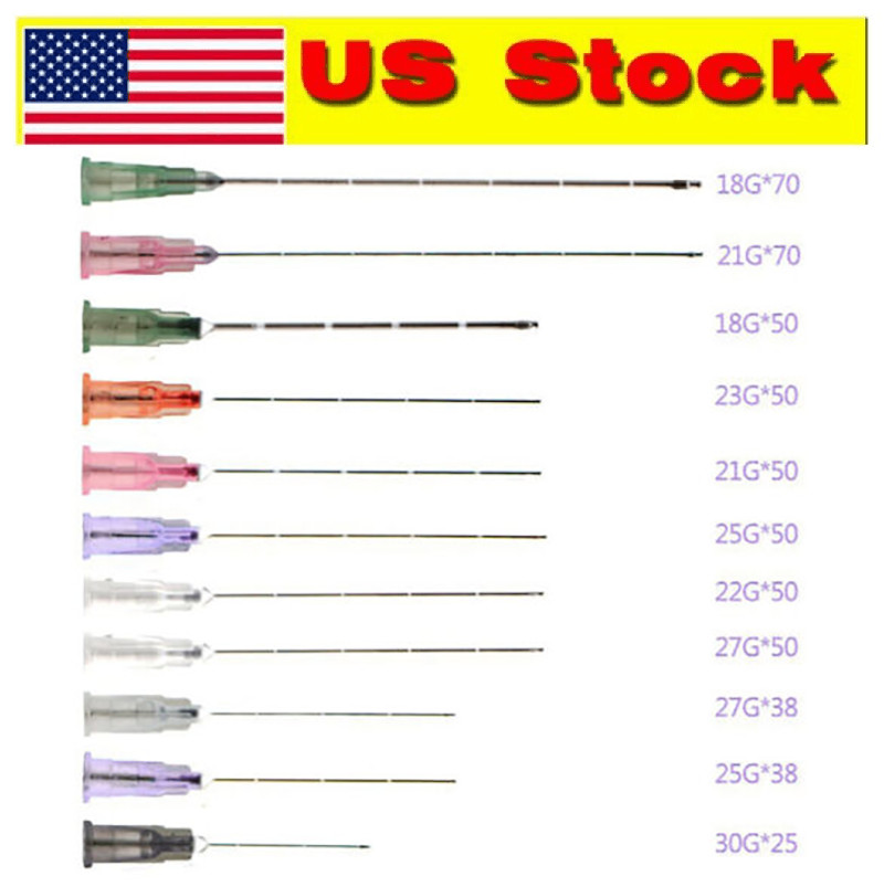 5/10/20/50/100PCS Blunt-Tip Micro Cannula 27G 50MM/25G 50MM/23G 50MM/25G 38MM US