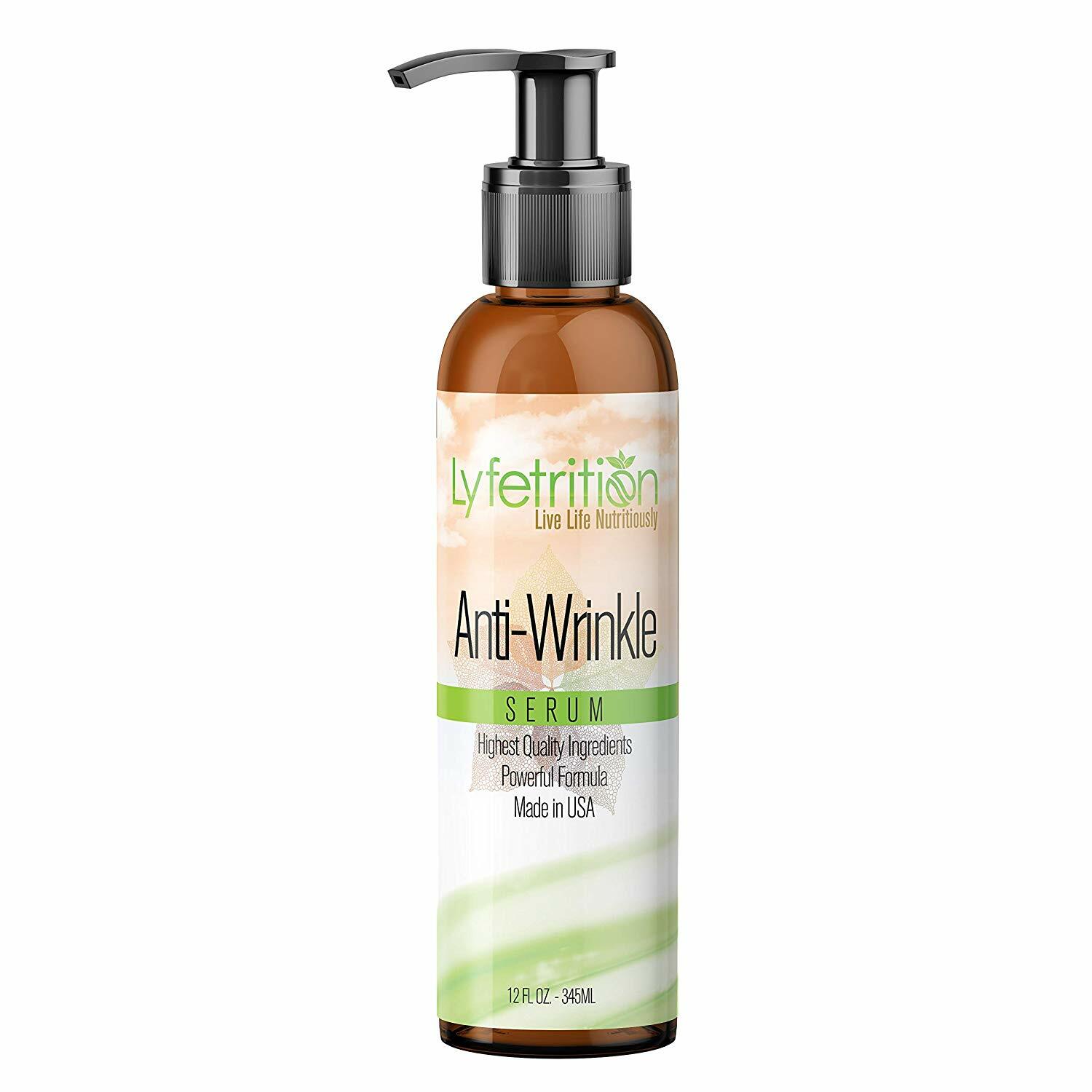 Lyfetrition Anti-Wrinkle Anti-Aging Face Serum 12oz With Jojoba Oil New Sealed