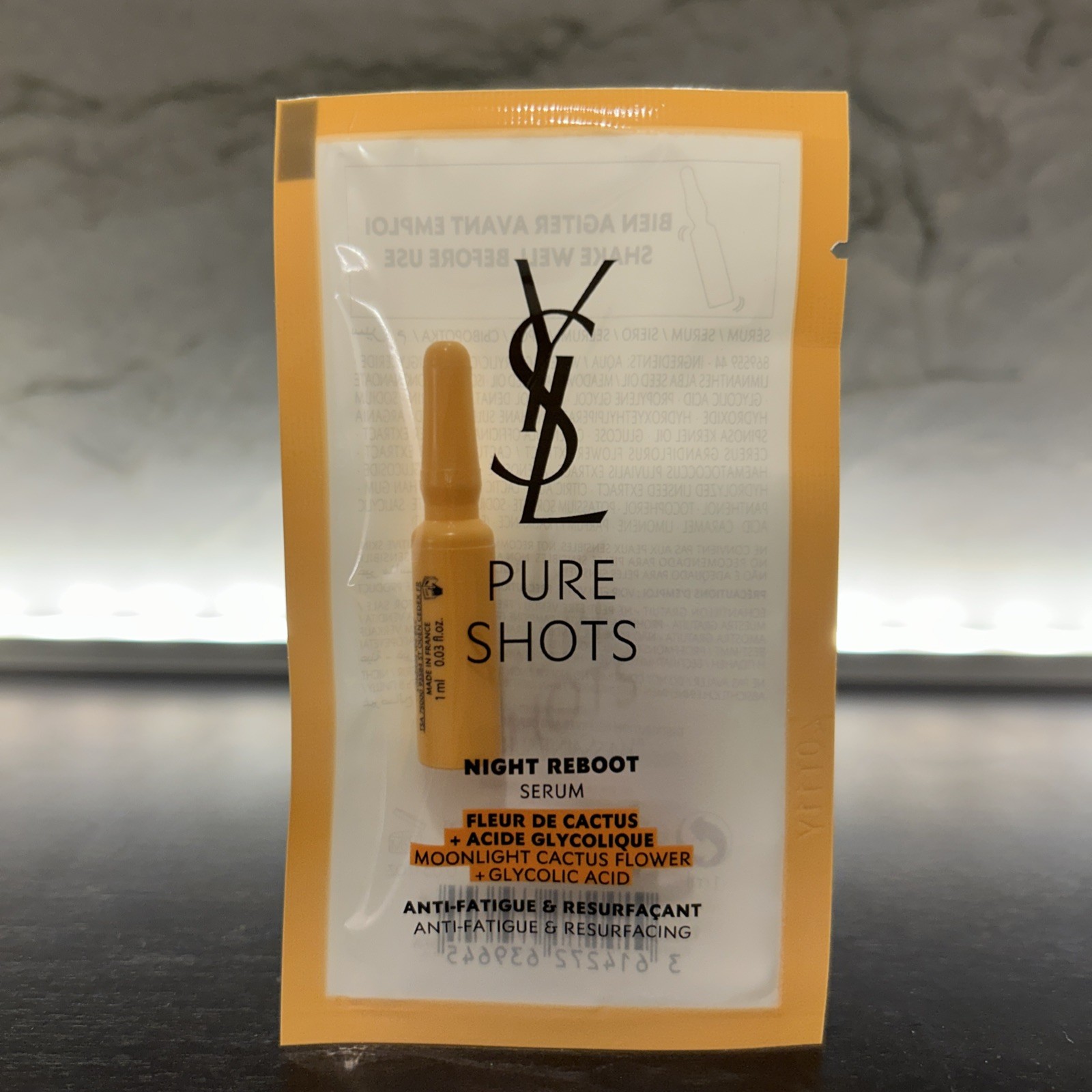 5x Yves Saint Laurent Pure Shots Night Reboot Serum 0.03oz Travel Size LOT OF 5