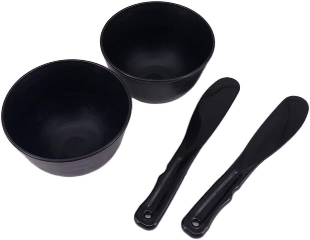 2 Pieces Rubber Facial Mask Mixing Bowl With Plastic Spatula Facemask Bowl Mu…