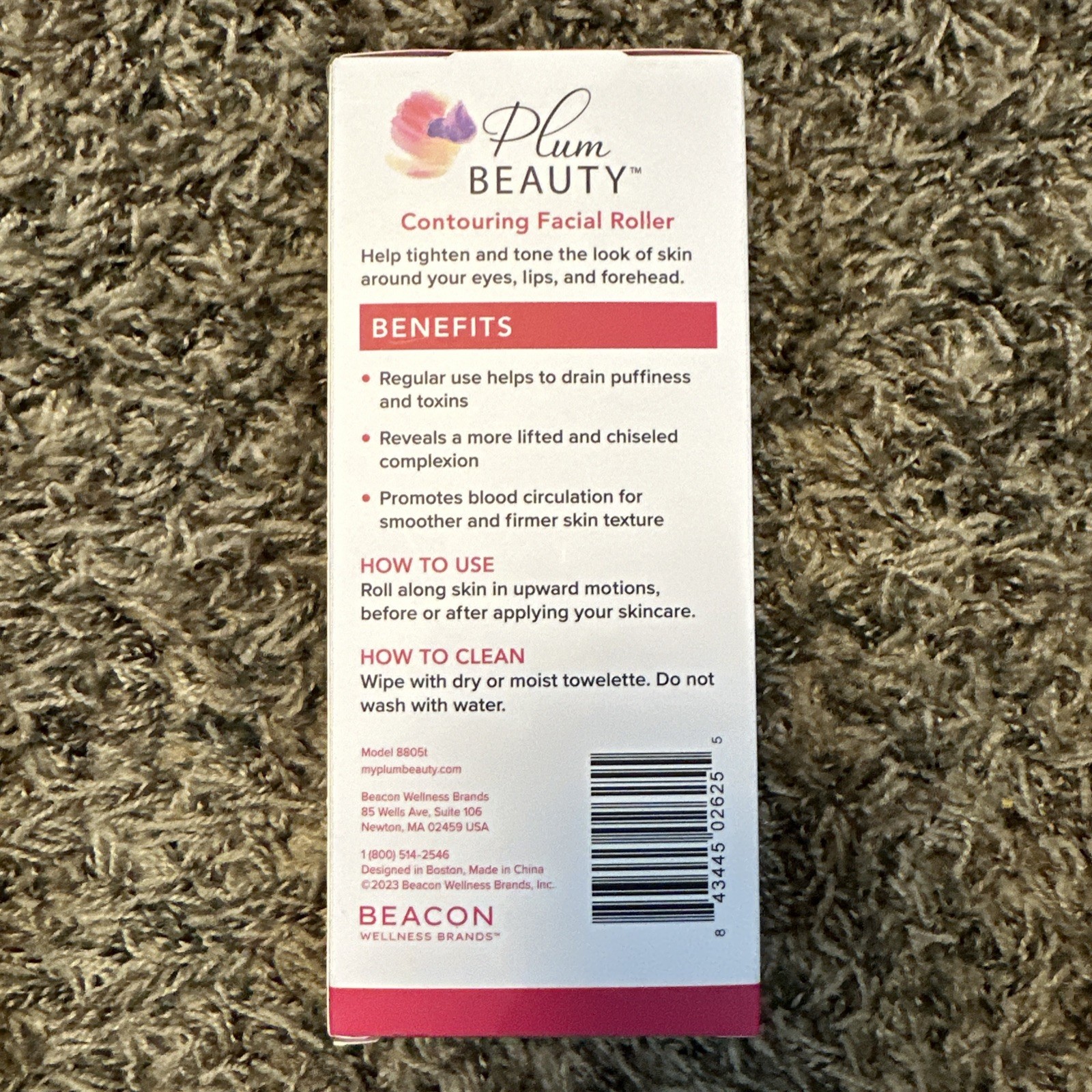 Plum BEAUTY Contouring Facial Roller Lifts & Firms Reduces Puffiness Skin Care