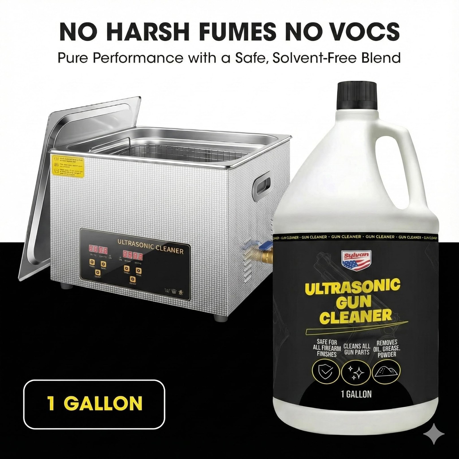 Ultrasonic Gun Cleaner Solution Concentrate + Free Cleaning Cloth | 1 Gallon