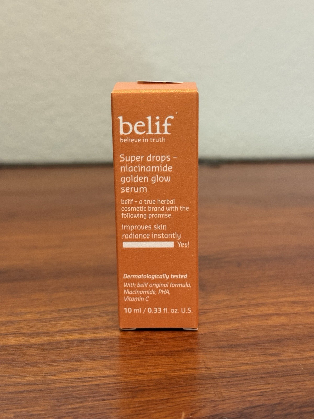 Belif Super Drops Niacinamide Golden Glow Serum Travel Mini 10 ml / 0.33 Oz NIB