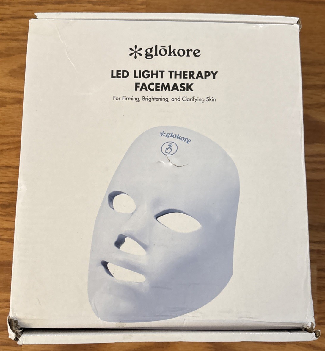 Glokore 7-in-1 LED Wireless Light Therapy Face Mask Device White Open Box New