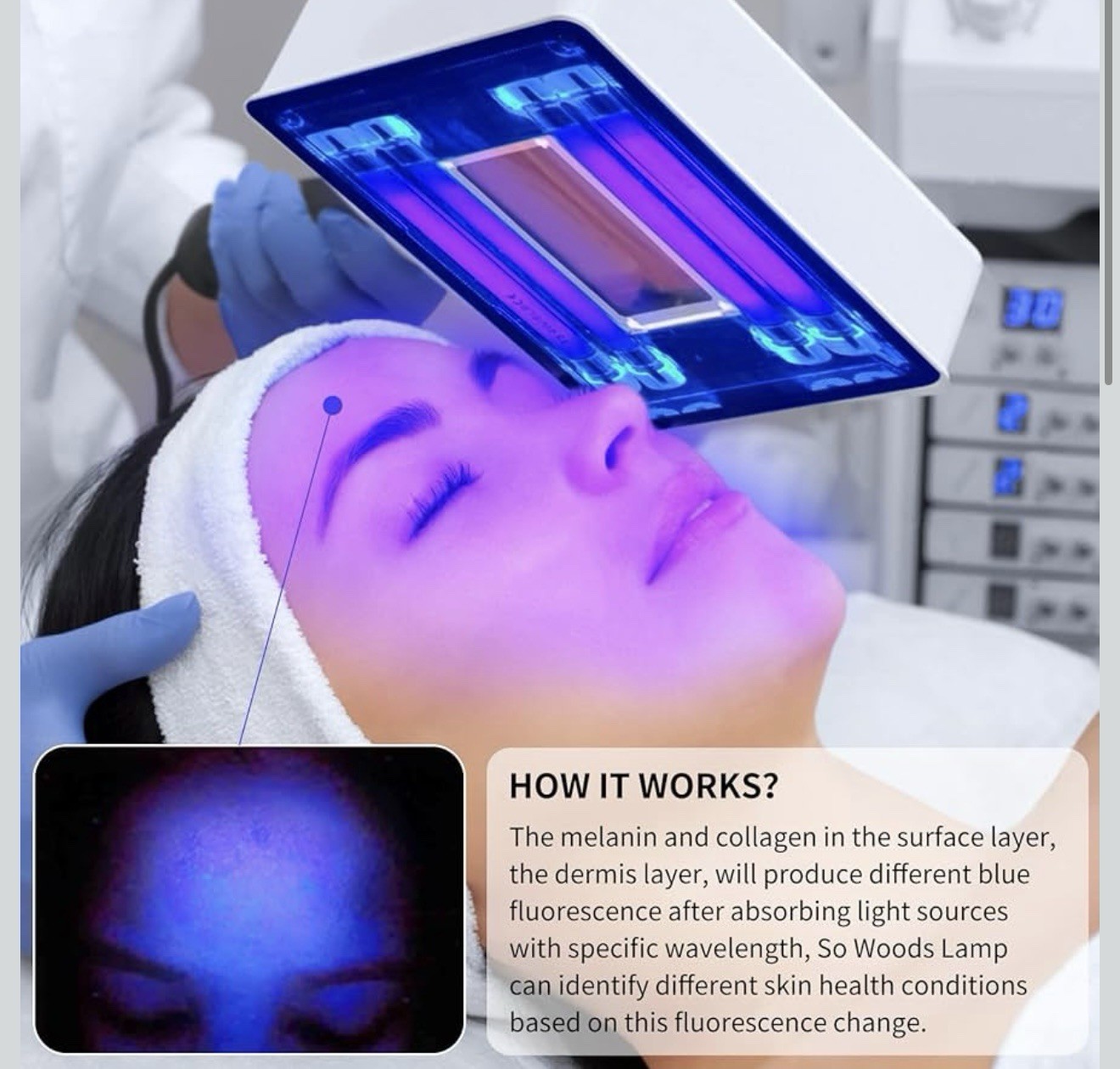 New Wood Lamp Skin Analyzer Portable Face Skin Care Device for Skin Health Care