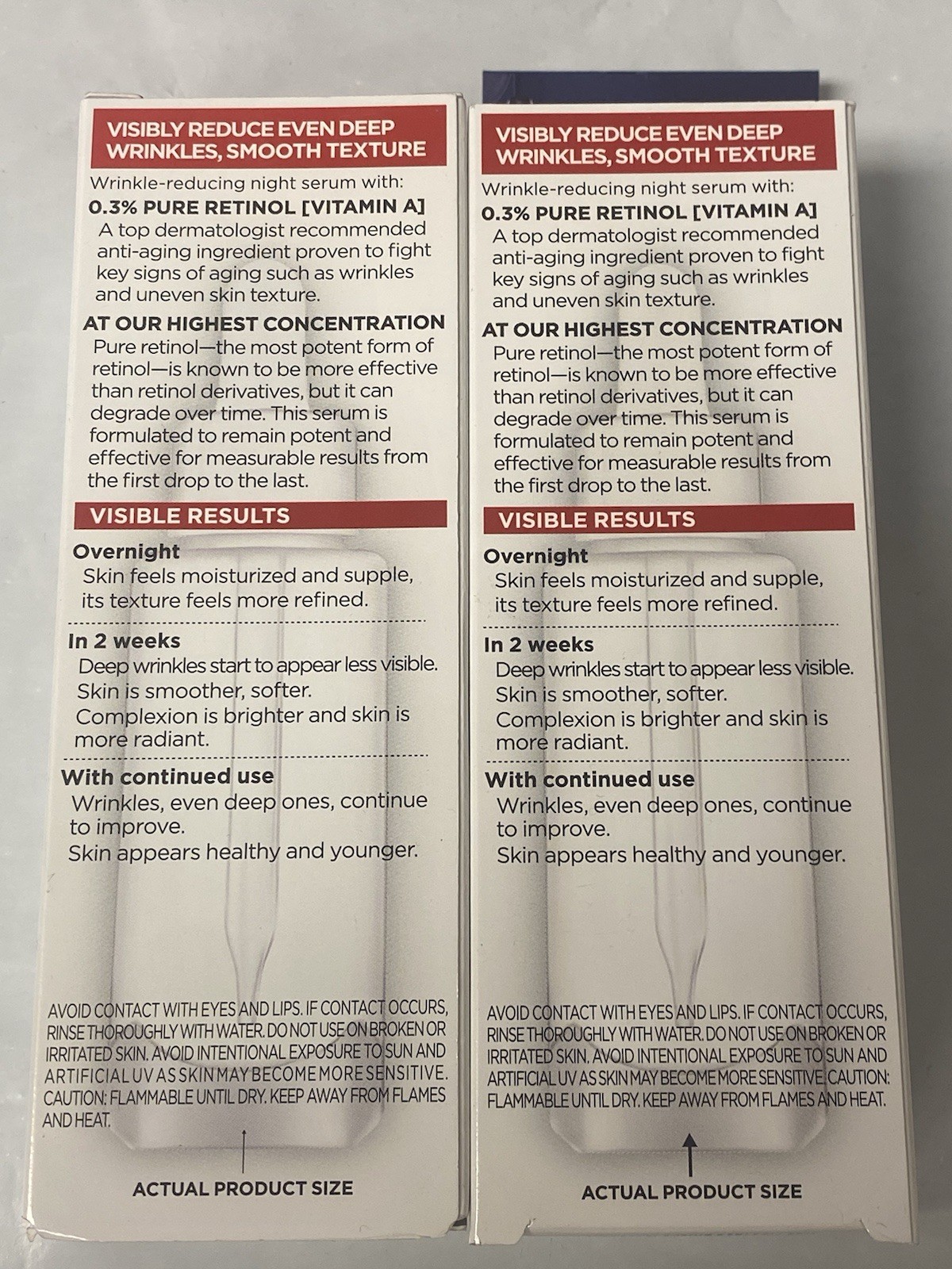 2 L’Oreal Paris Revitalift Derm Intensives Night Serum 0.3% Pure Retinol 1 oz