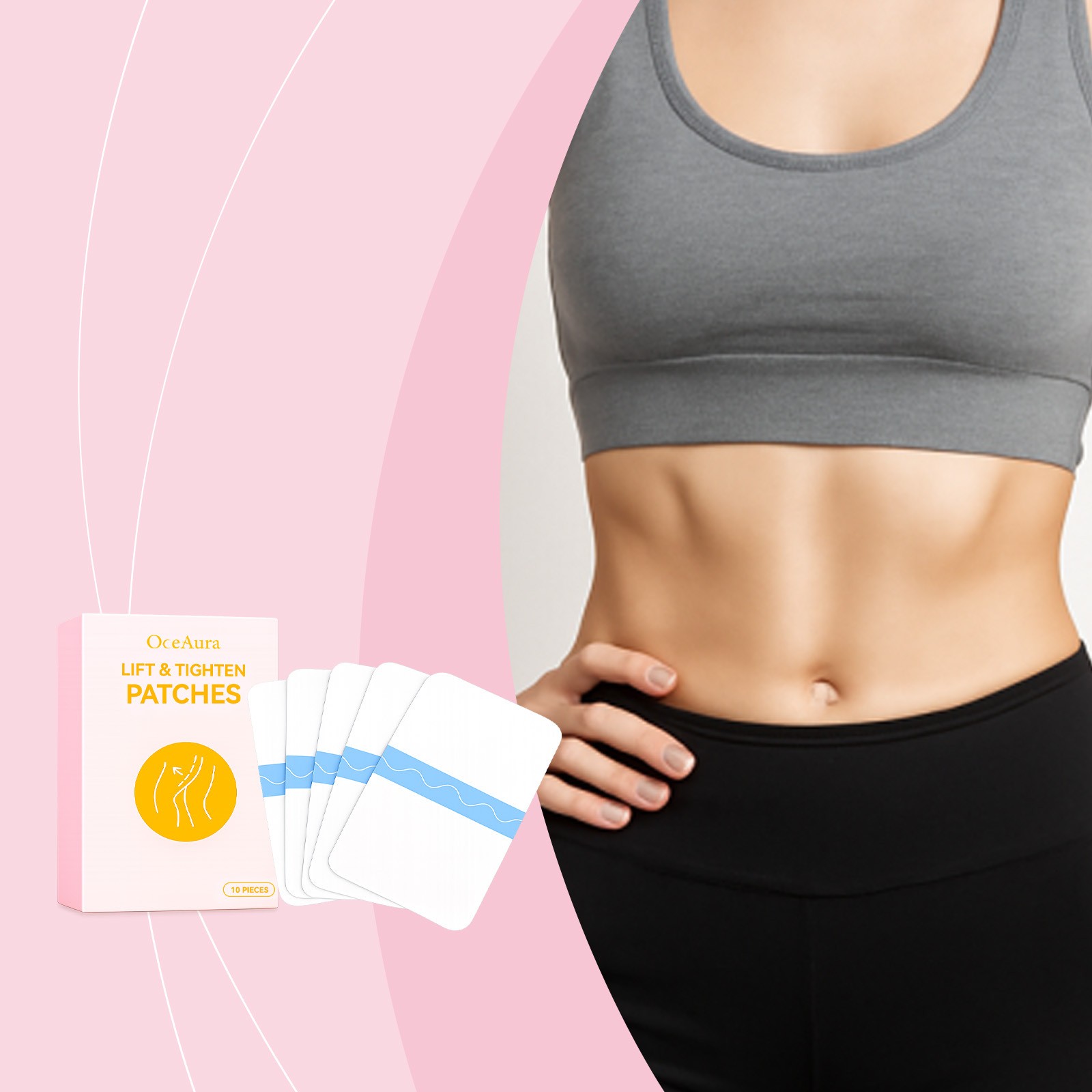 Body Lifting Patches for Legs/Abdomen/Buttocks & Arms, Transparent Skin ~US BEST