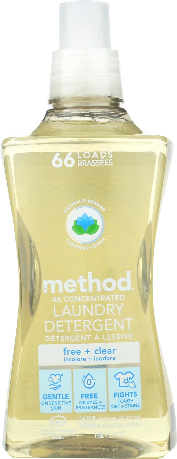 Method Liquid Laundry Detergent; 53.5 Fl Oz (Pack of 1), Free & Clear