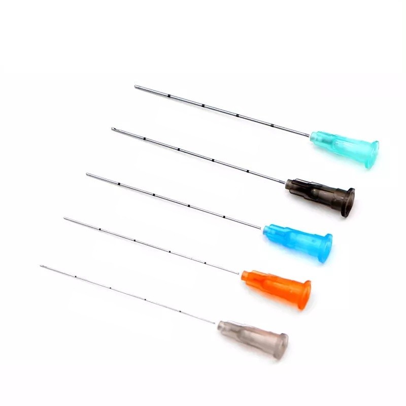 Portable New Micro Cannula Pins with Puncture, Blunt Tip for Fillers 10pcs Pins