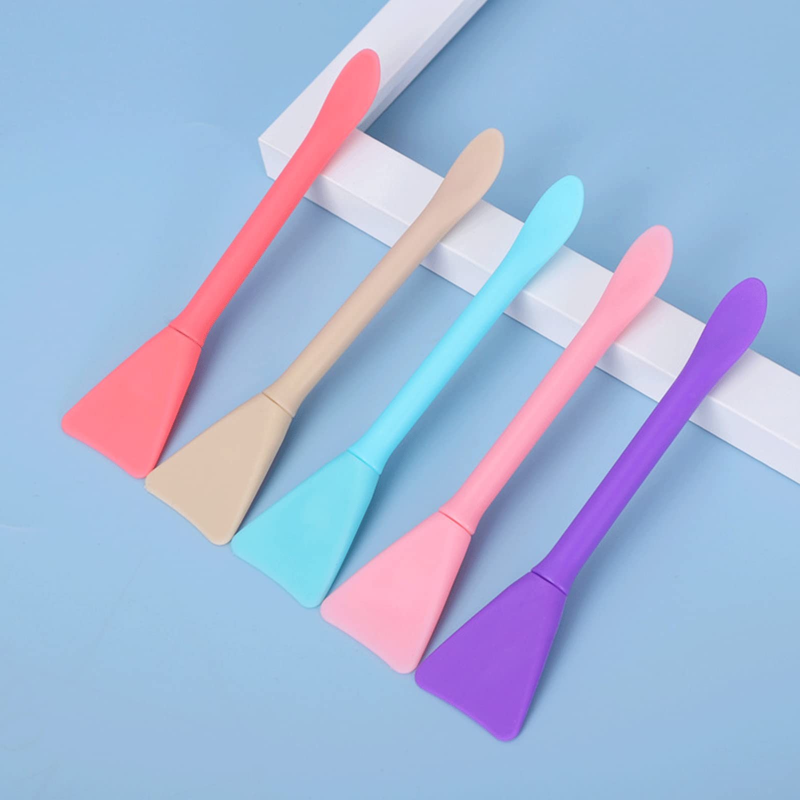 10PCS Silicone Brushes Makeup Spatula Applicator Skincare Spatula Lotion Spat…