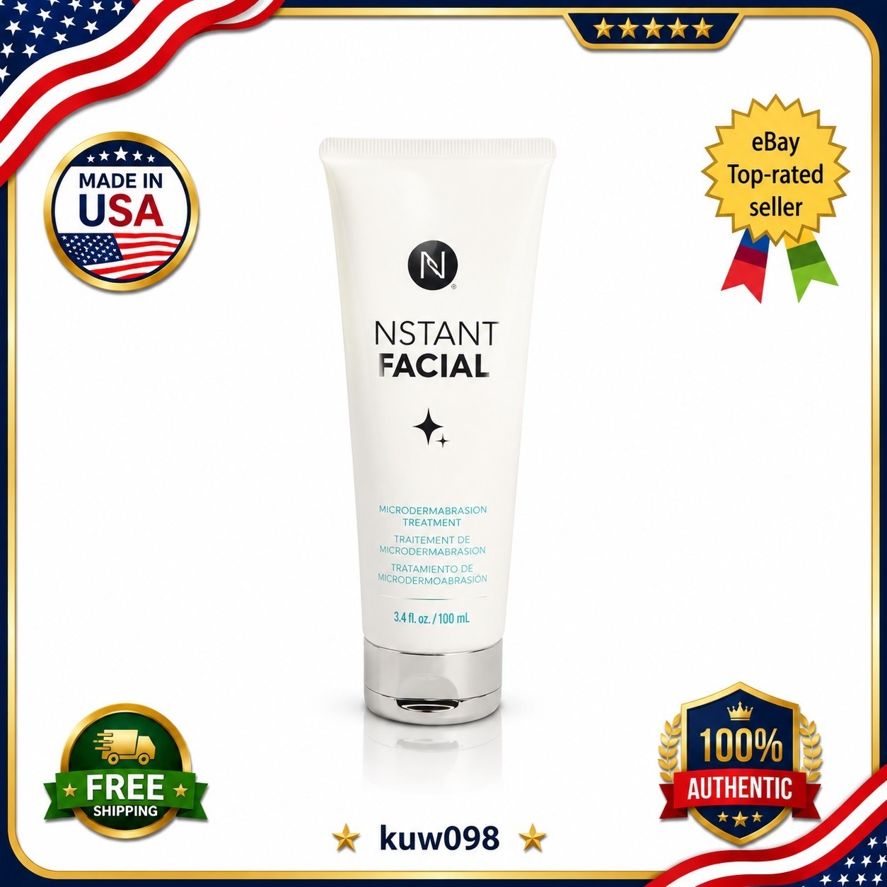 Neora Instant Facial Exfoliating Treatment 100ml Smooth Bright Skin Care-New🔥❗