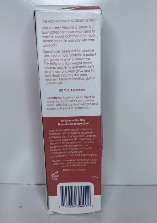 Vitamin C Serum with Ceramides, For Sensitive Skin, 1.2 fl oz (35 ml) New In Box