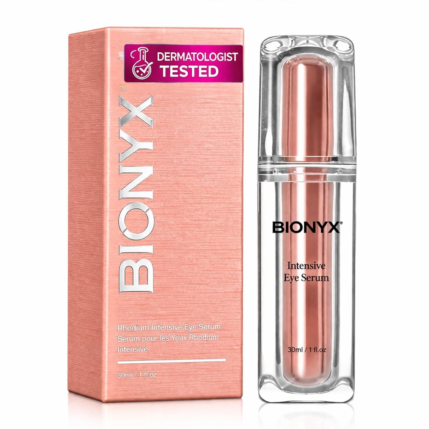 Bionyx Rhodium Eye Serum for Puffiness, Fine Lines and Wrinkles for women 1 floz