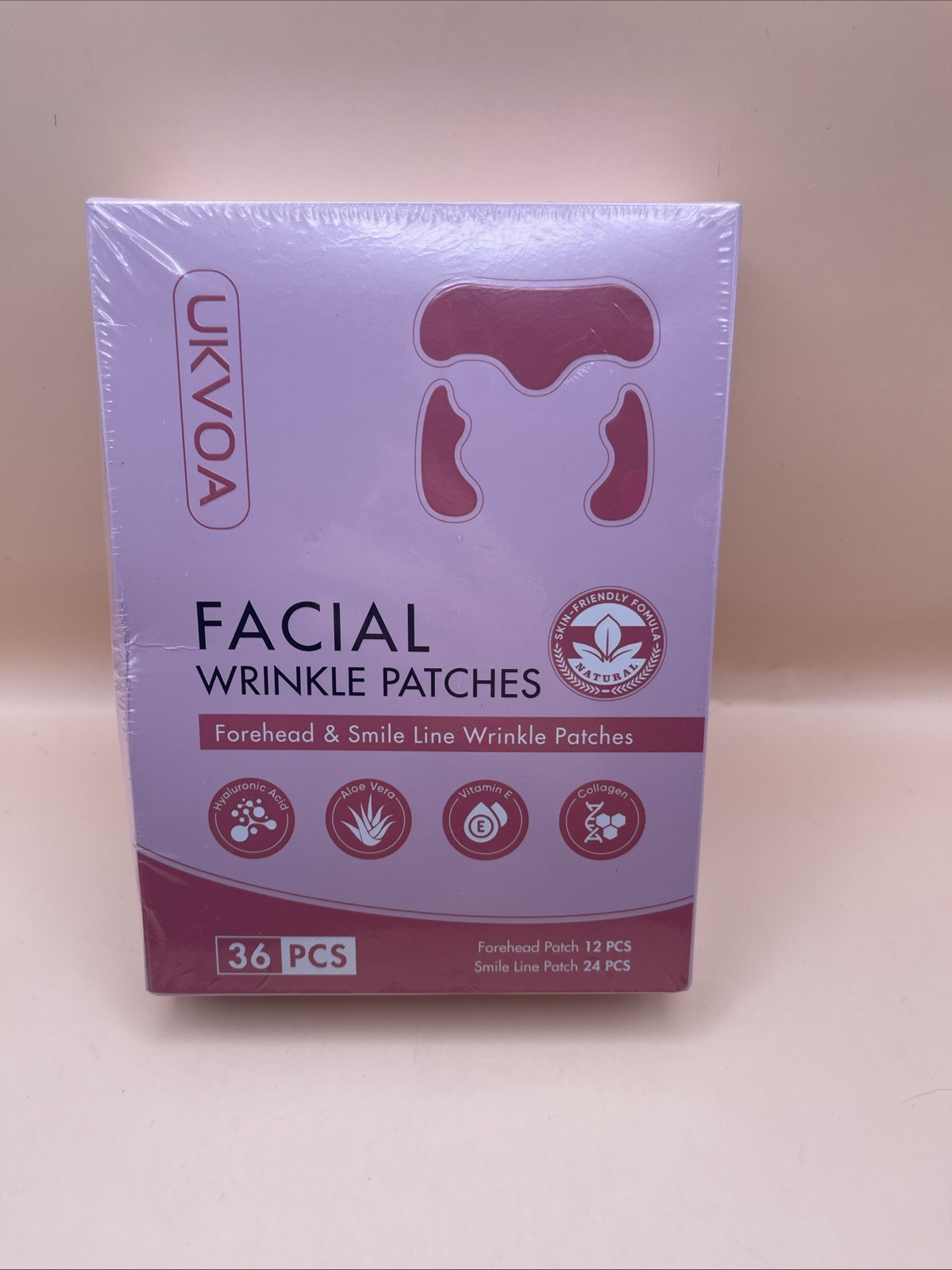 Forehead Smile Line Patches, 36pcs, Hyaluronic Acid, Collagen, Vitamin E