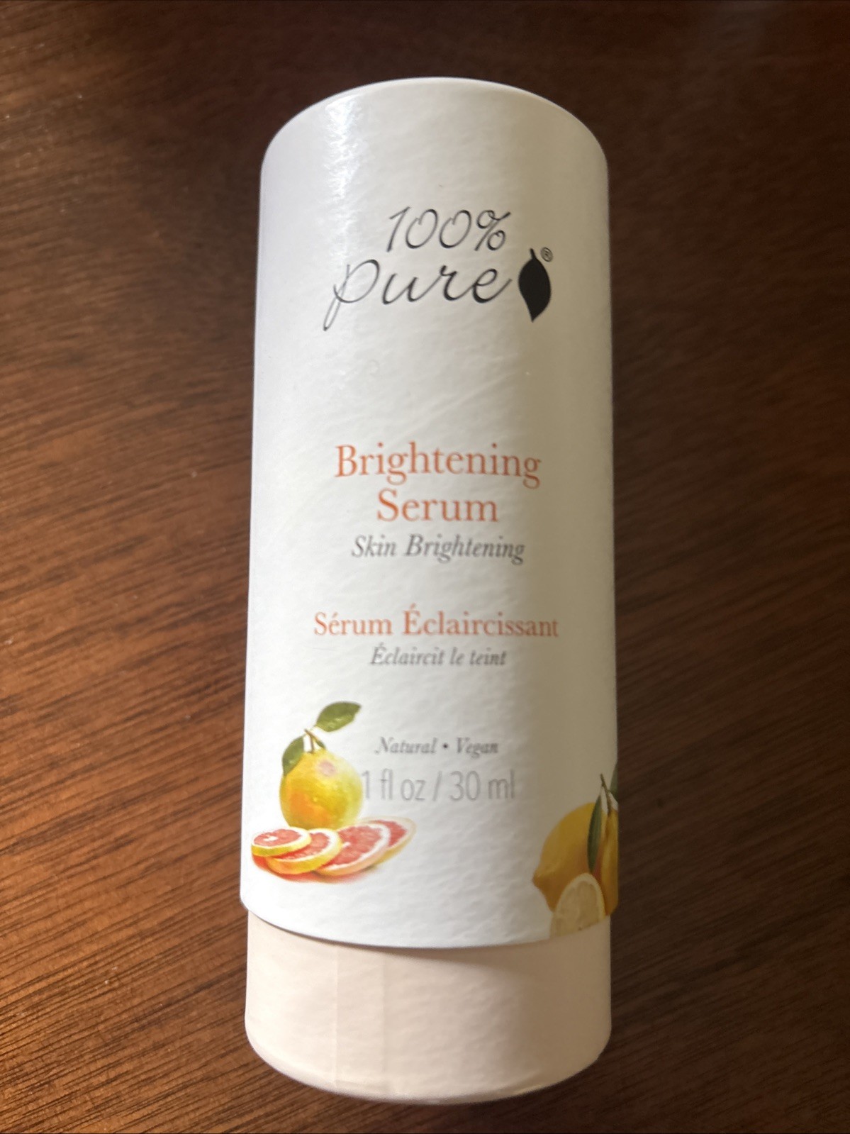 100% PURE Brightening Serum 1 fl oz / 30ml Natural Vegan Radiance Even Tone