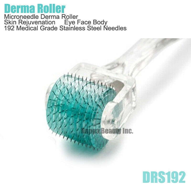 Stainless Steel Derma Roller Facial Beauty Wrinkles Scars Anti Acne 192 Pins