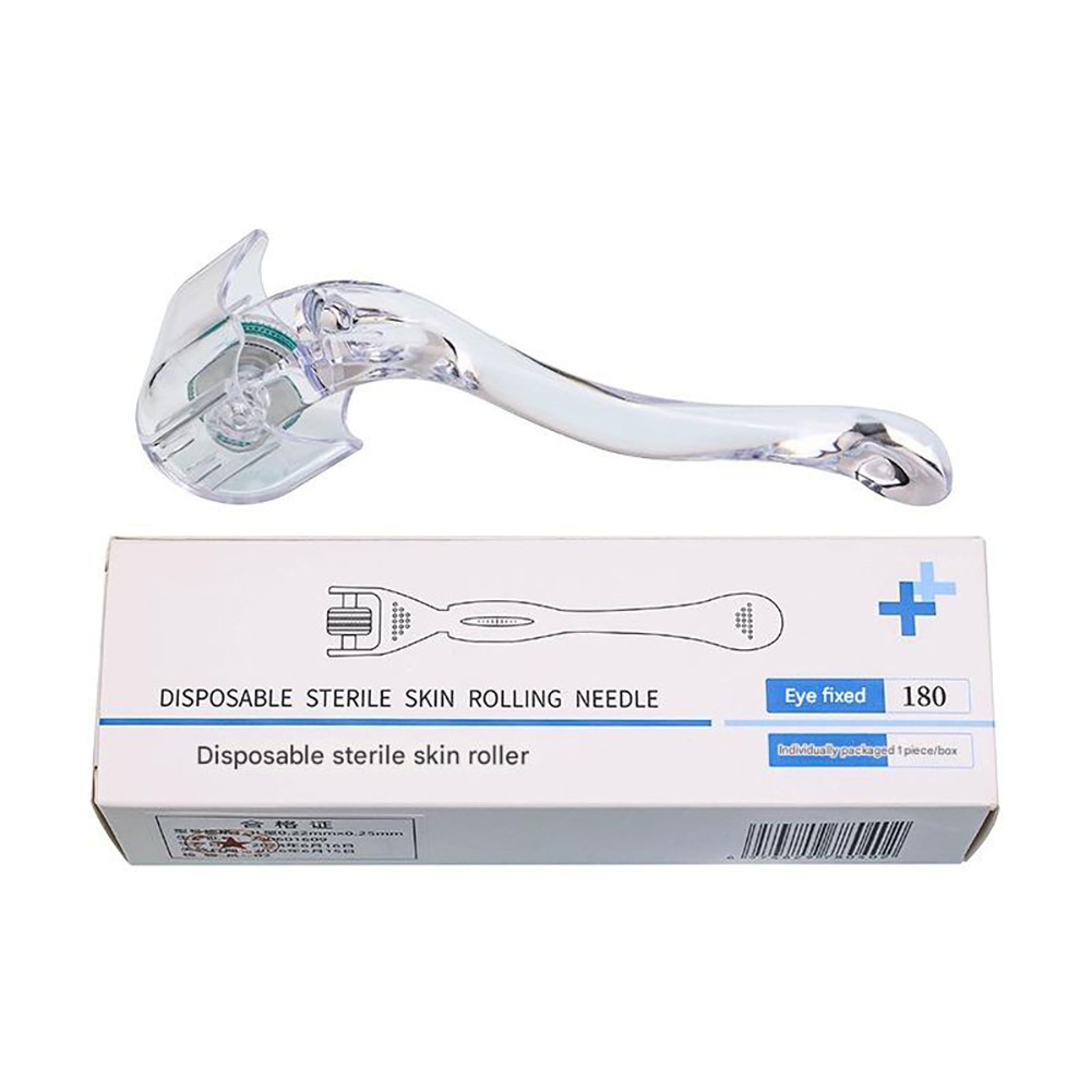 180 Pin Titanium Derma Roller Mirconeedle 0.25/0.5mm Scar Eye Fixed Dermaroller