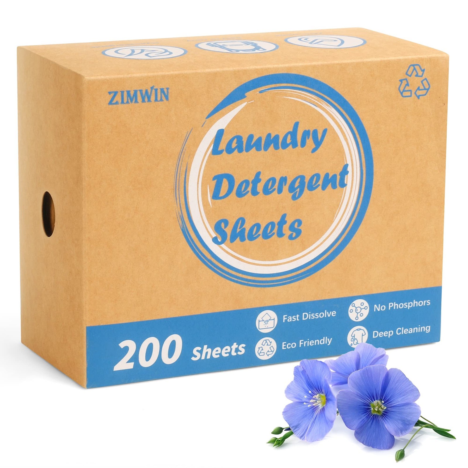 Laundry Detergent Sheets 200 Sheets, Fragrance-Free, 1 Count (Pack of 200)