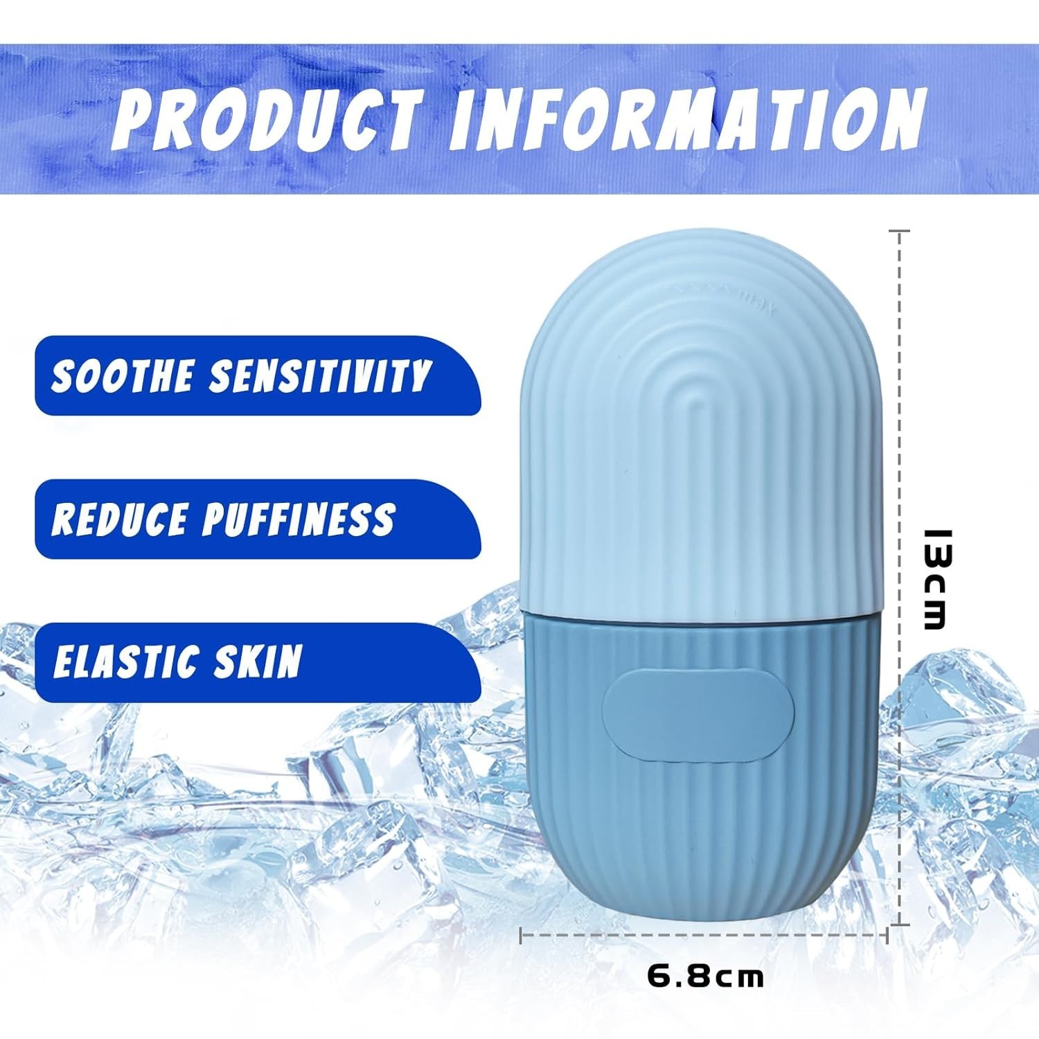 Ergonomic Ice Face Roller – Multi-Use Silicone Mold for Perfect Skin Care Ritual