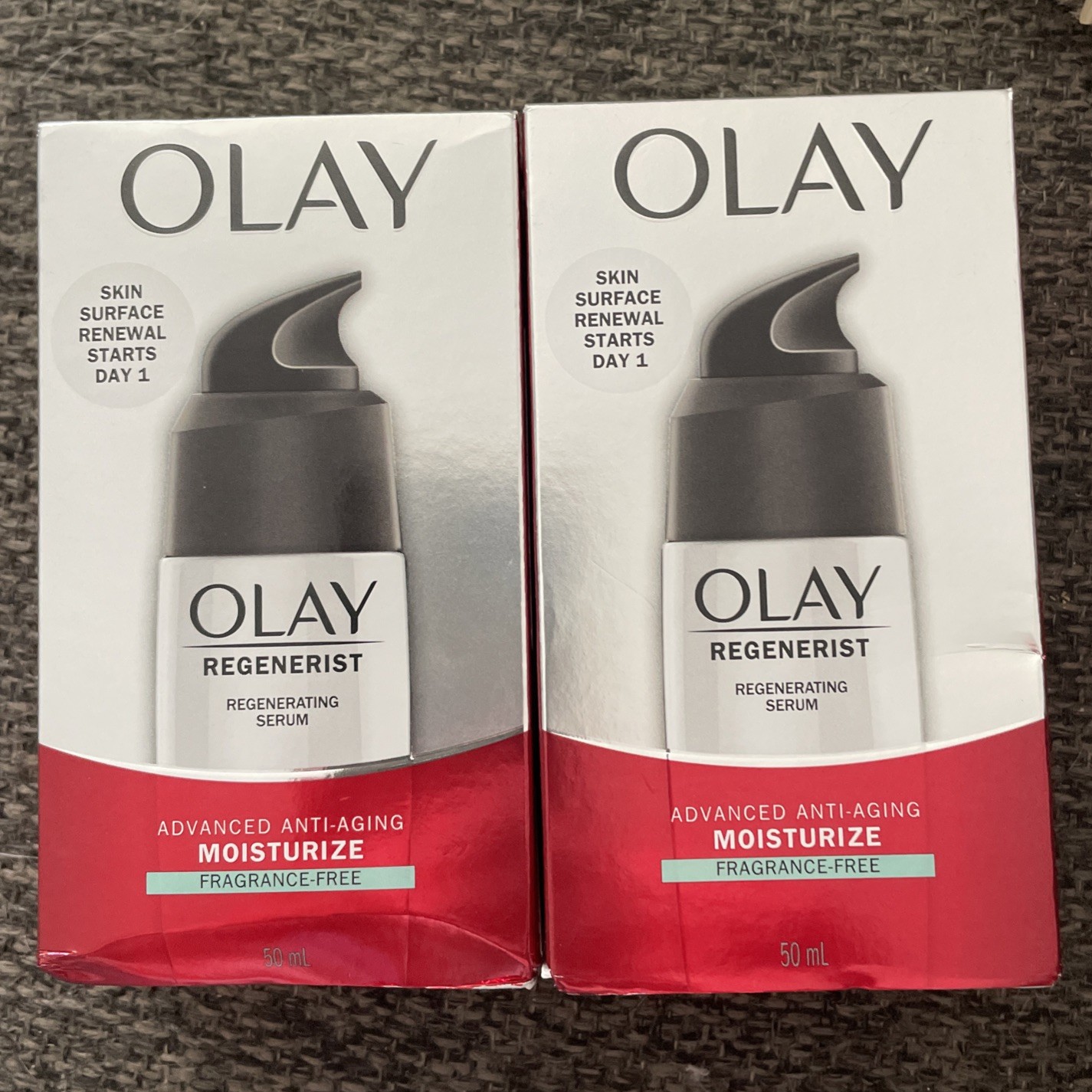 x2 Olay Regenerist Serum Lightweight Peptide Complex Gel Moisturizer 50ml / 1.7f